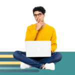 photo of confused man on a laptop from blog post titled Zoom Court Dos and Don'ts
