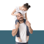 photo of father with a child on his shoulders from Pro Legal Care LLC blog post about Father's Rights