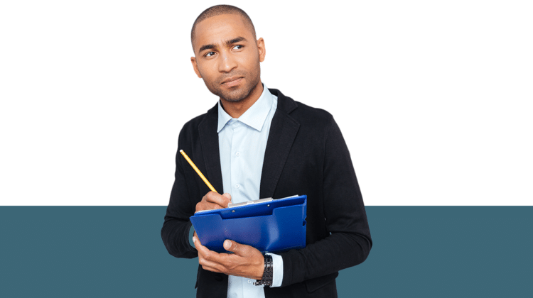 photo of man holding clipboard from PLC blog post about custody evaluation