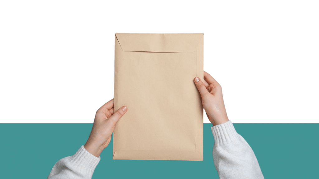 photos of hands holding a manila envelope from the Pro Legal Care LLC blog post titled I was served divorce papers, now what?