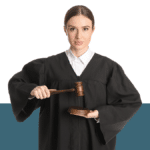 photo of a female judge holding a gavel from the Pro Legal Care LLC blog post titled Can a judge be removed from a case?