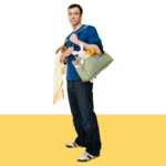 photo of a man holding a diaper bag and baby supplies from the Pro Legal Care LLC blog post about the putative fathers registry