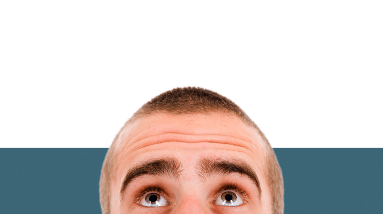 photo of man looking up towards his hairline from Pro Legal Care LLC blog post titled "Can a family court judge order a hair follicle test?"