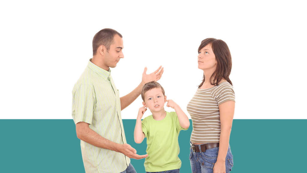 photo of parents arguing with child standing between them from Pro Legal Care LLC's blog post about loyalty binds