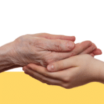 photo of younger hand holding older hand from Pro Legal Care LLC blog post about legal guardianship for adults