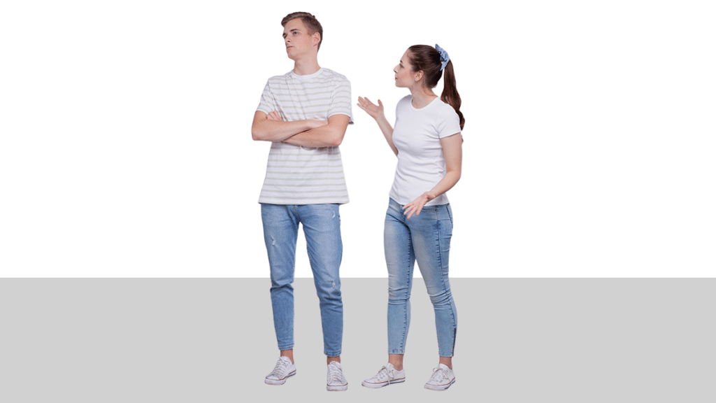photo of arguing couple from blog post about co-parenting with a narcissist