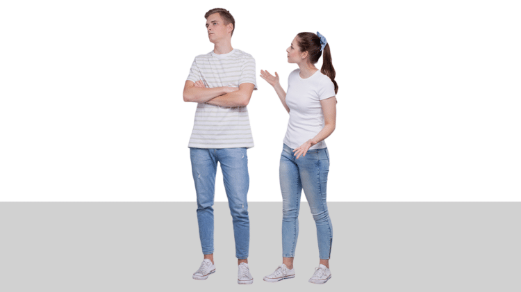 photo of arguing couple from blog post about co-parenting with a narcissist